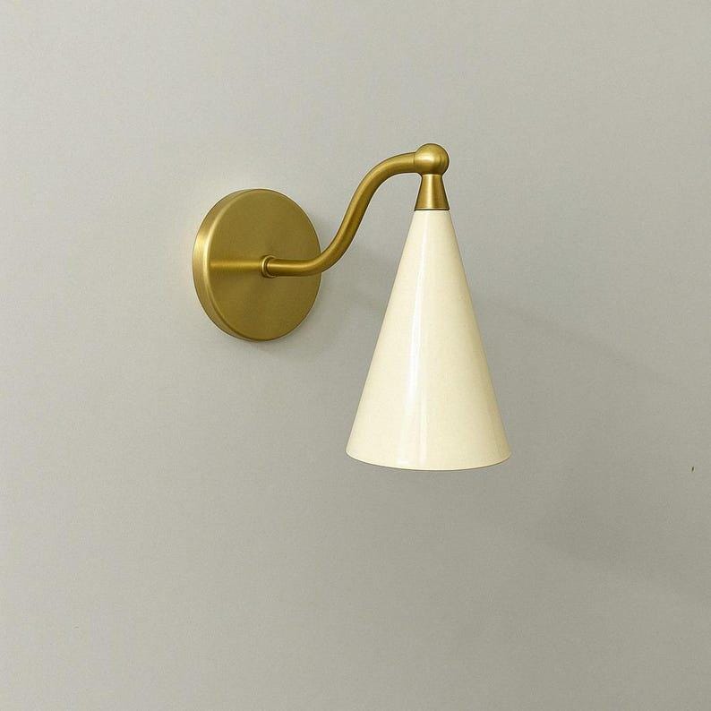 Mid Century Brass Sconce - Articulated Wall Lamp, Vanity Light