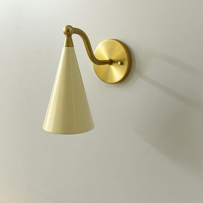 Mid Century Brass Sconce - Articulated Wall Lamp, Vanity Light