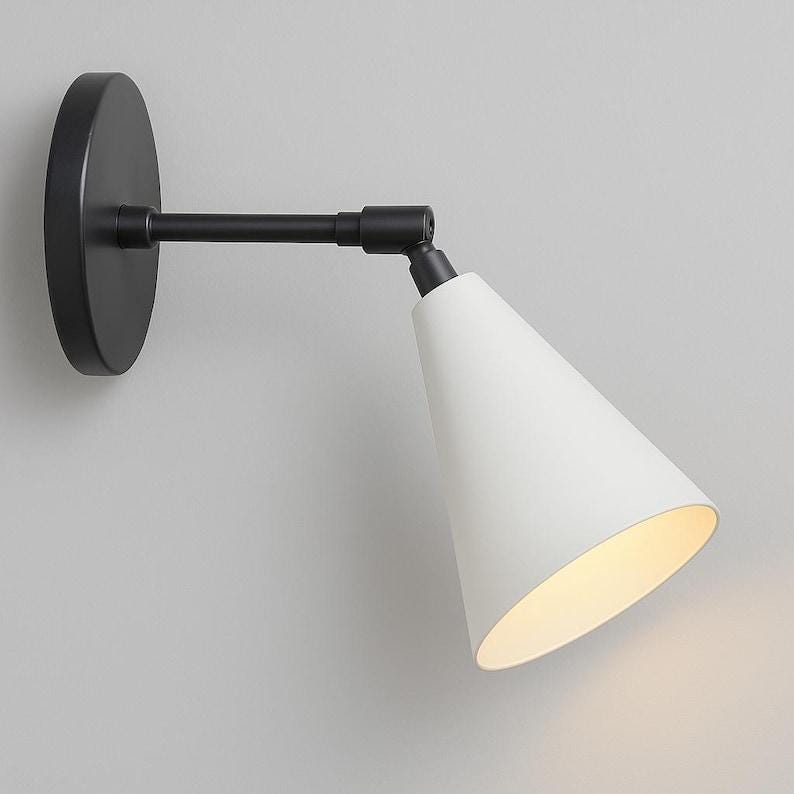 Mid Century Brass Articulated Wall Sconce - Vanity Light