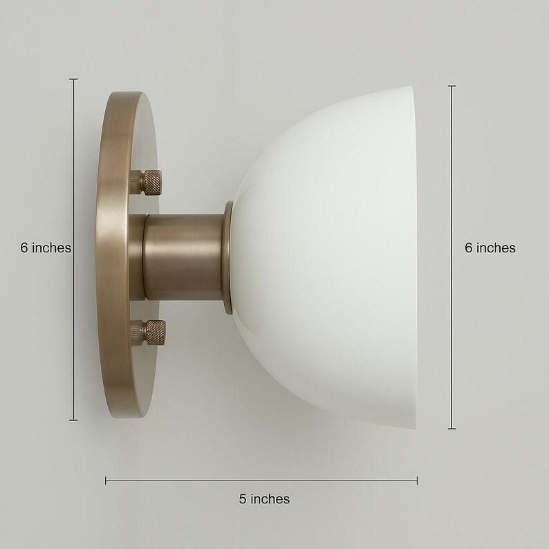 Brass Half Dome Wall Lamp – Mid-Century Modern Lighting