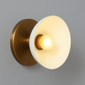 Raw Brass Half Dome Wall Sconce – Mid-Century Modern Light Fixture