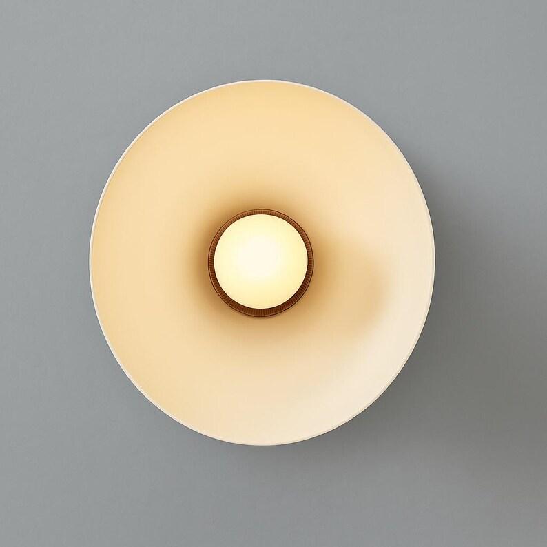 Raw Brass Half Dome Wall Sconce – Mid-Century Modern Light Fixture