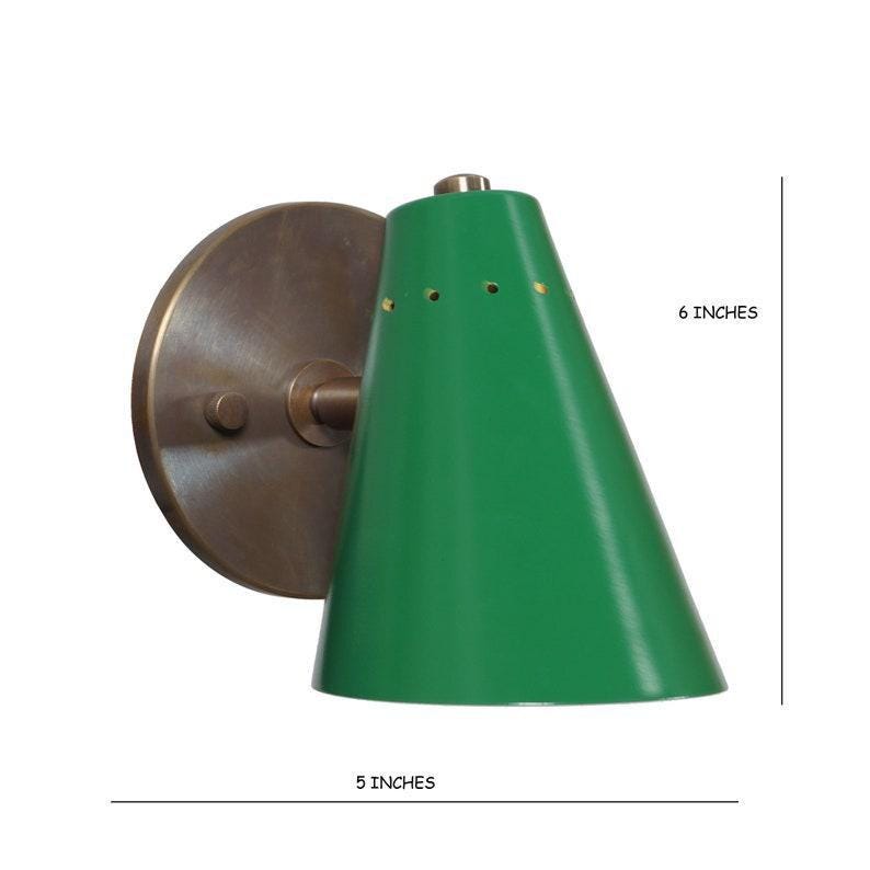 Mid Century Brass Wall Sconce, Articulated Bedroom Vanity Light