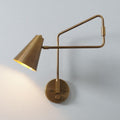 Mid Century Brass Sputnik Wall Sconce - Articulated Single Light