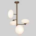 Brass Sputnik Chandelier, Mid-Century Modern Globe Pendant Light