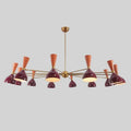 Mid Century Sputnik Chandelier, Raw Brass Finish, 24-Light Fixture