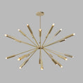 Brass Sputnik Chandelier, 24-Arm Starburst Light Fixture, Mid Century Modern
