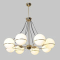 Brass Sputnik Chandelier, Mid Century Modern Eight Globe Light