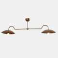 Raw Brass Sputnik Chandelier: Stilnovo Style, Curved Disk Shade