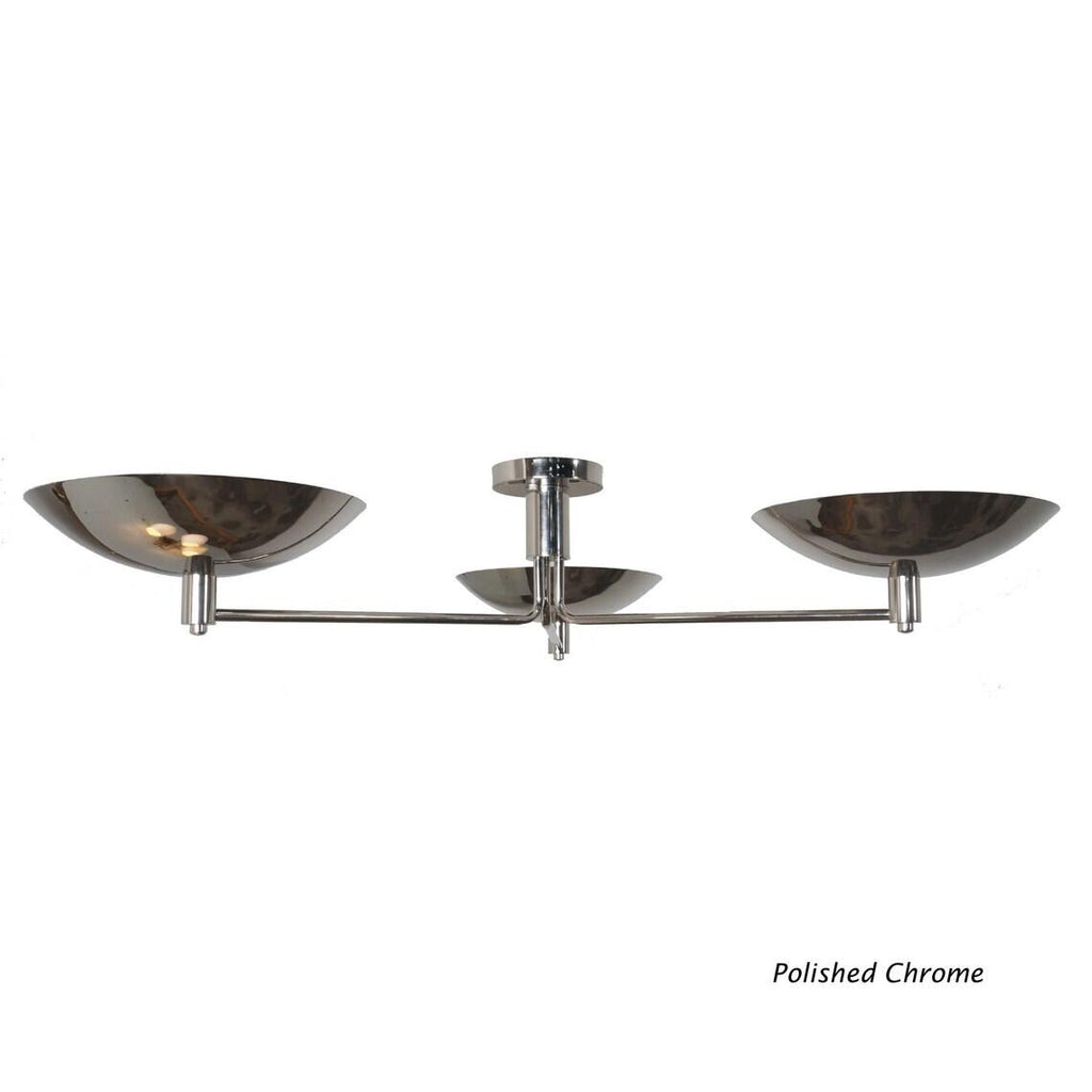 Mount Fixture Modern Raw Brass Sputnik chandelier light 3 Mid Century Moder Sputnik Flush