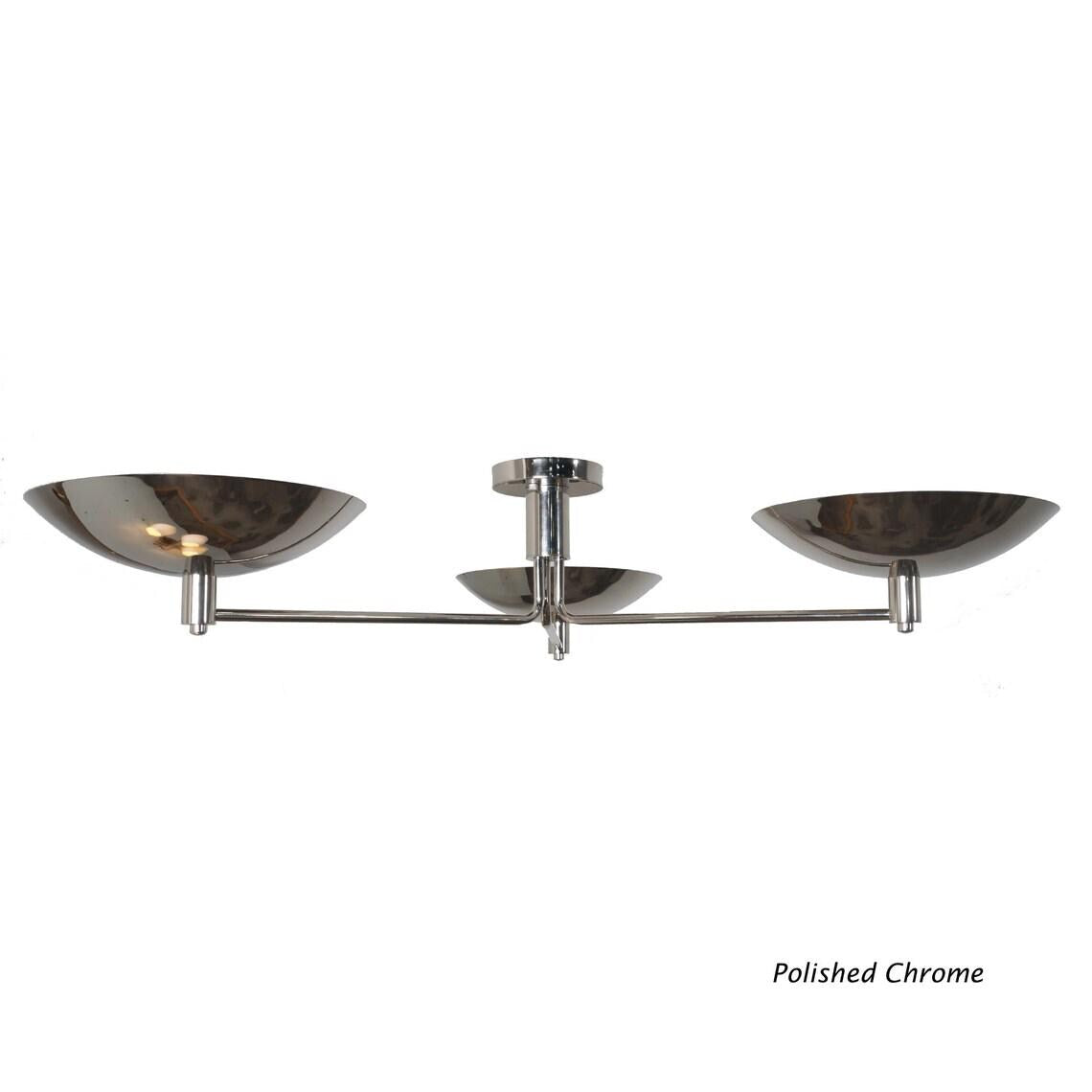 Mount Fixture Modern Raw Brass Sputnik chandelier light 3 Mid Century Moder Sputnik Flush
