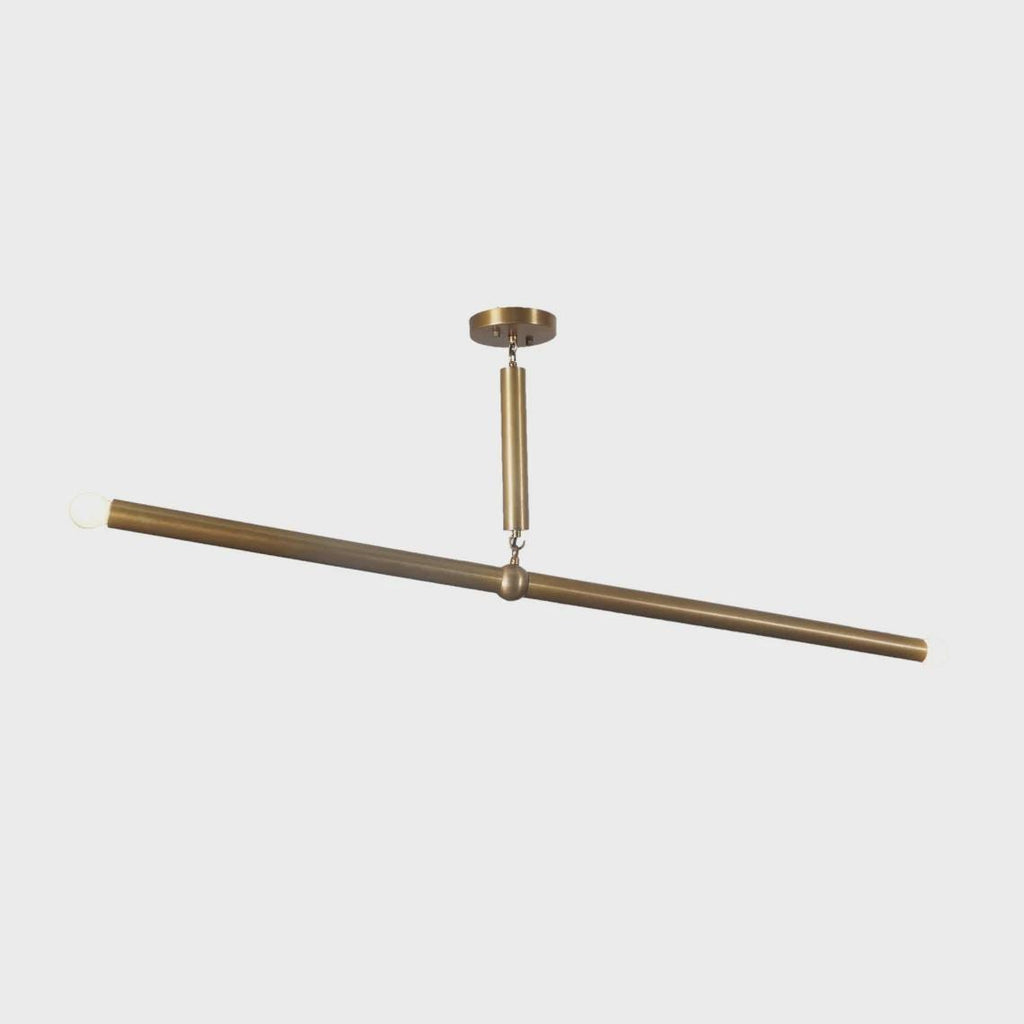 Mid Century Sputnik Two Arm Light Linear Chandelier Modern  Chandelier Ceiling Fixture