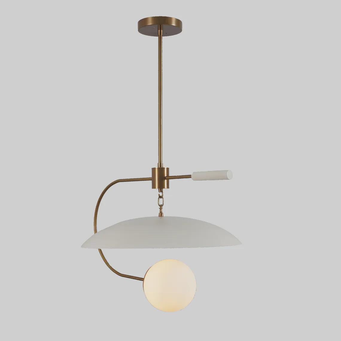 Single Globe Pendant Chandelier Light Fixture Brass Sputnik Ceiling Pendant
