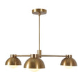 Three Globe Brass Sputnik Chandelier - Mid-Century Modern Pendant Light