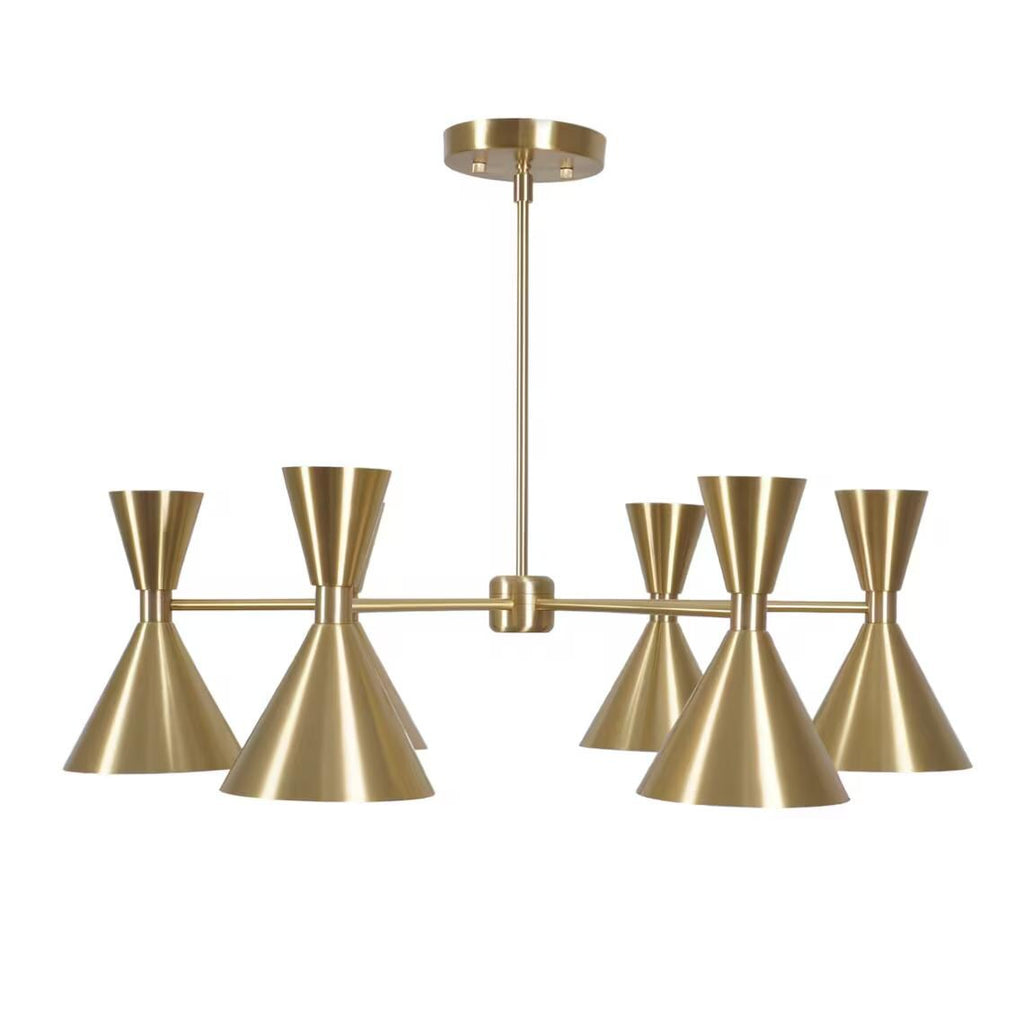 Mid Century Sputnik Chandelier Modern 6 Lights Chandelier Ceiling Light Fixture
