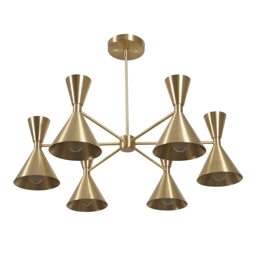 Mid Century Sputnik Chandelier Modern 6 Lights Chandelier Ceiling Light Fixture