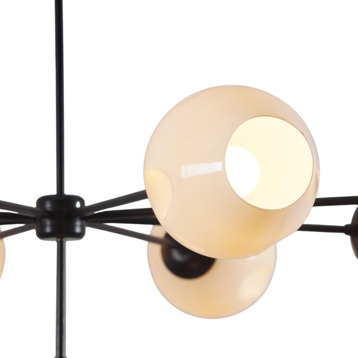 Mid Century Sputnik Dimple Globe Chandelier Modern Chandelier Ceiling Light Fixture