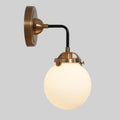 Single Light Glass Globe Sputnik Brass Wall Sconce Raw Wall Mount Lamp Fixture