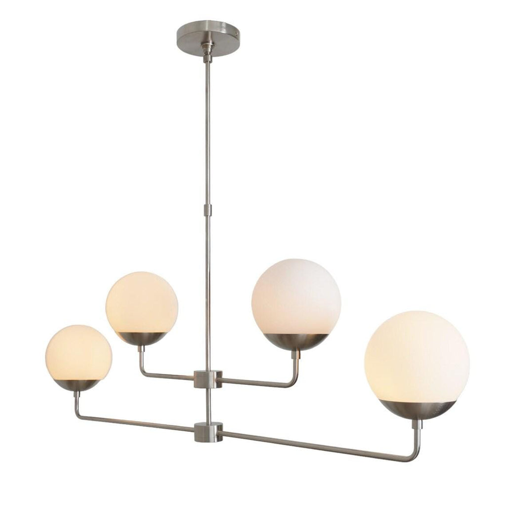 Four Light Glass Globe Light Shade Sputnik Starburst Ceiling Pendant Chandelier Fixture