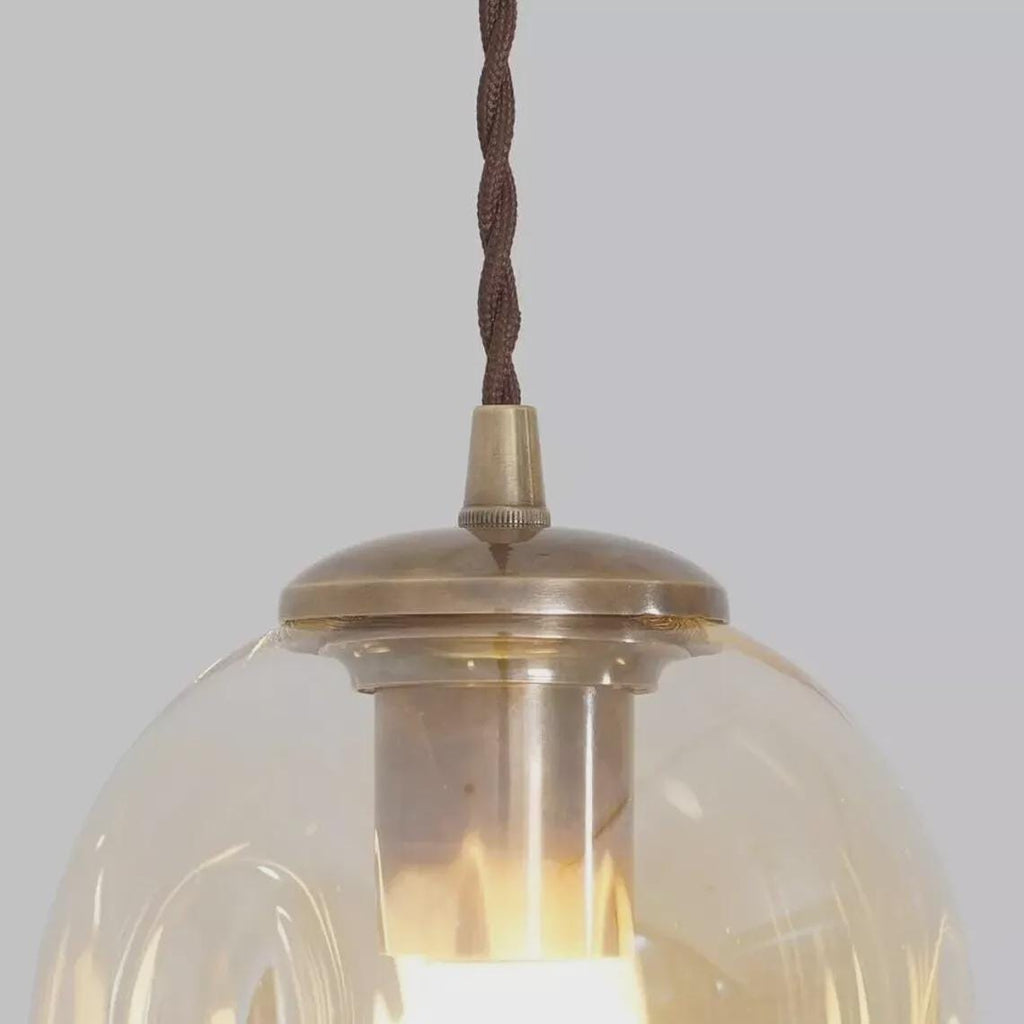 Pendant Light Sputnik Chandelier Single Glass Brass and Opal Bedroom Lights Fixture