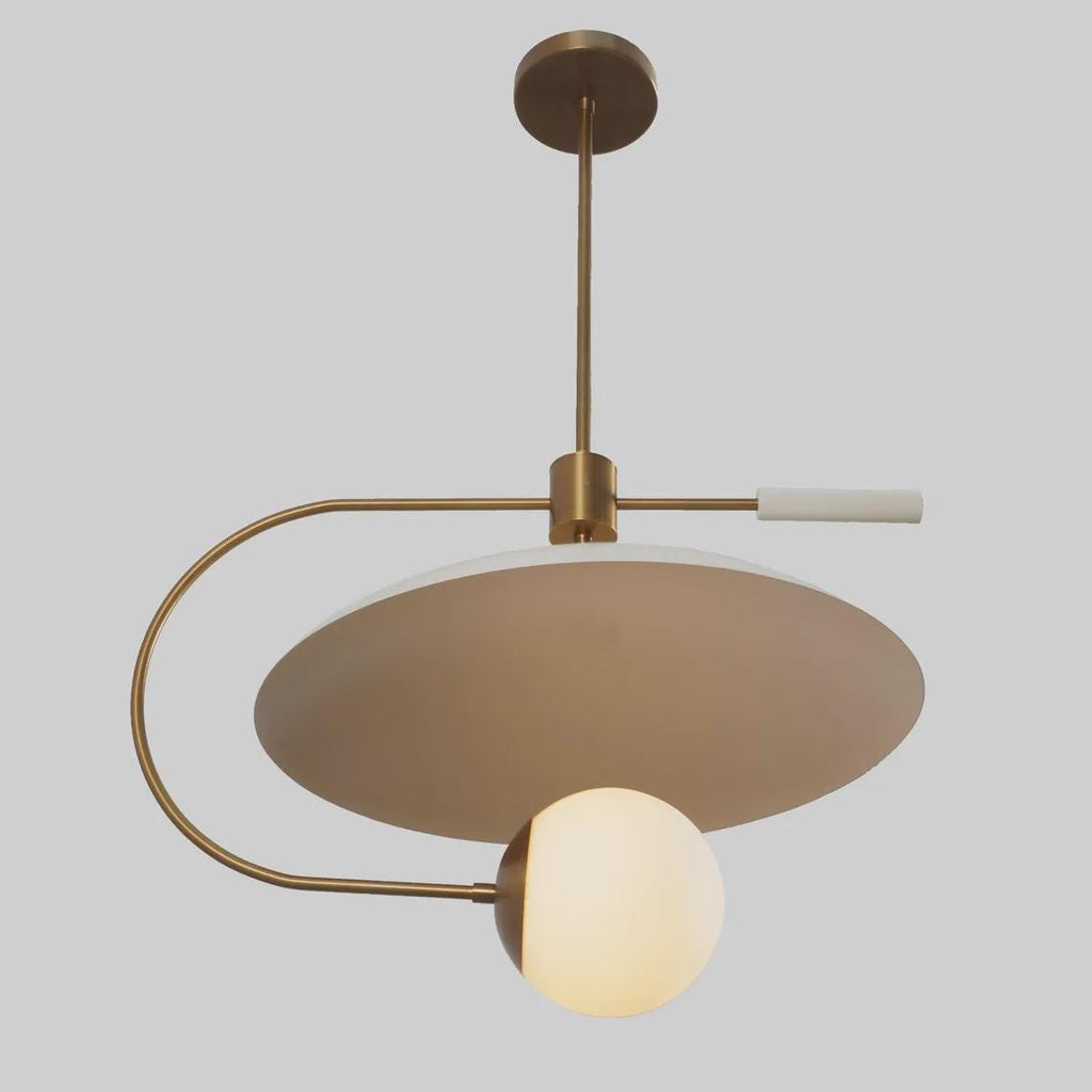 Single Globe Pendant Chandelier Light Fixture Brass Sputnik Ceiling Pendant