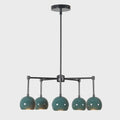 Five Light eyeball Shade Sputnik Brass Starburst Ceiling Chandelier Light Fixture