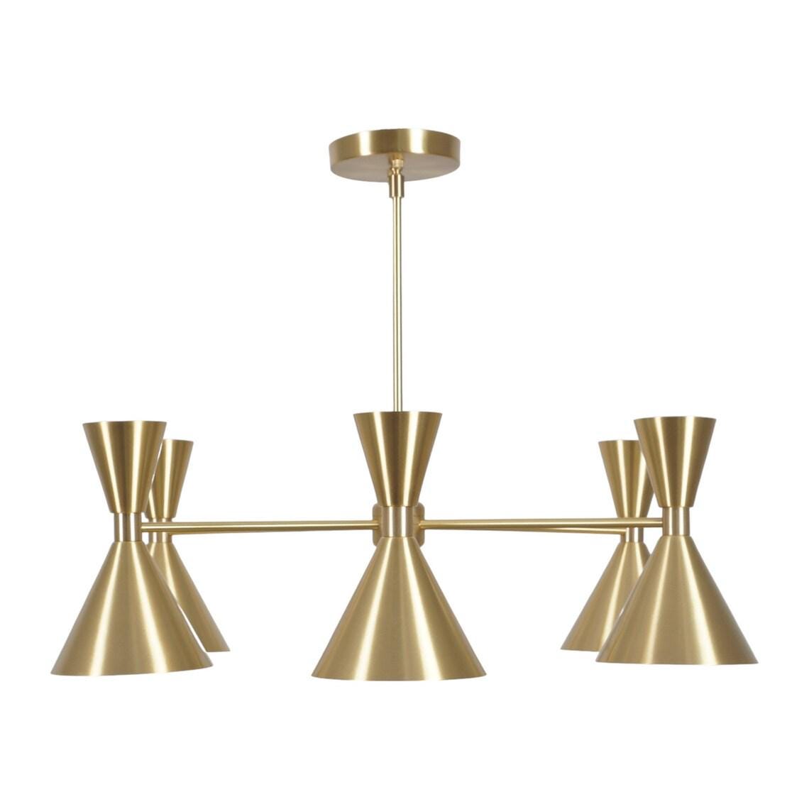 Mid Century Sputnik Chandelier Modern 6 Lights Chandelier Ceiling Light Fixture