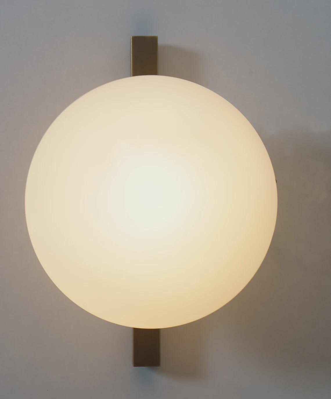 Single Globe Sputnik Brass Wall Sconce Patina  Wall Mount Lamp Fixture