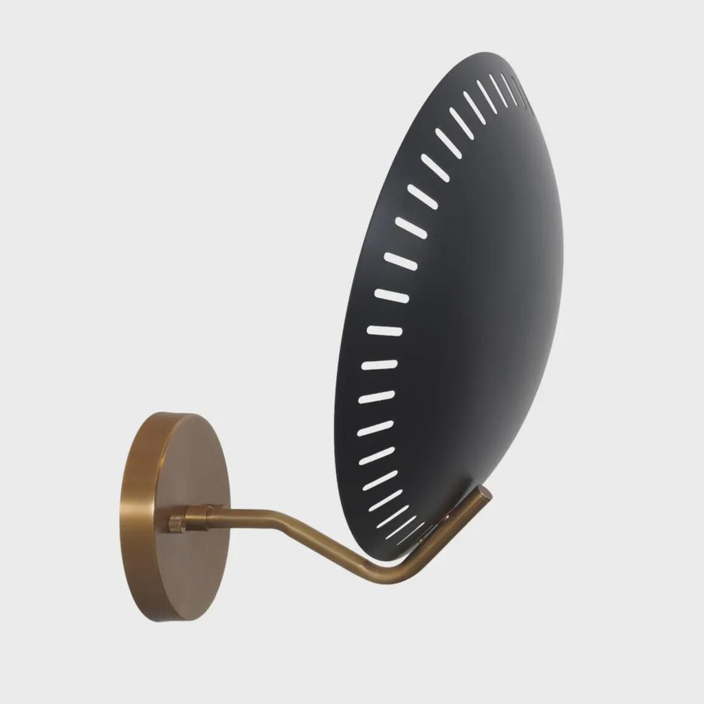 Mid Century Style Brass Sputnik Single Shade Light Wall Sconce Lamp Bedside Sconce