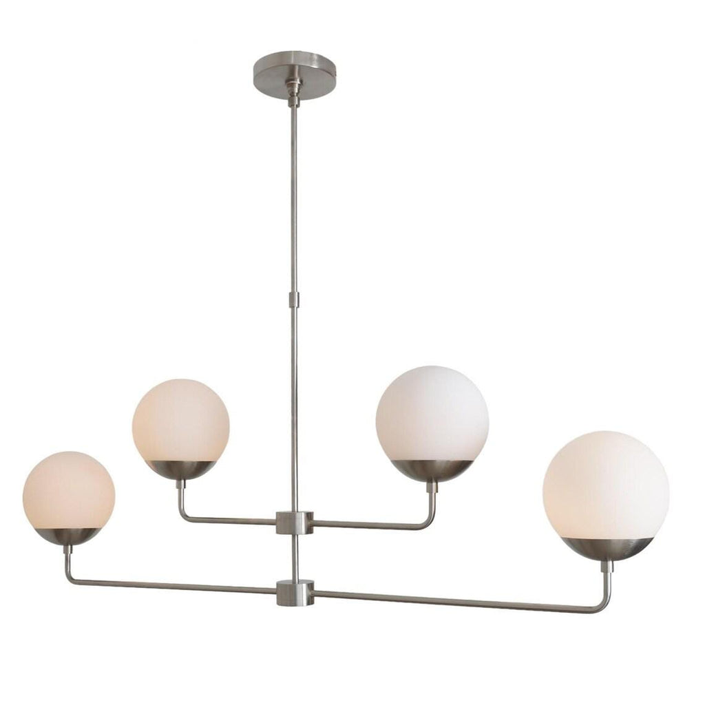 Four Light Glass Globe Light Shade Sputnik Starburst Ceiling Pendant Chandelier Fixture