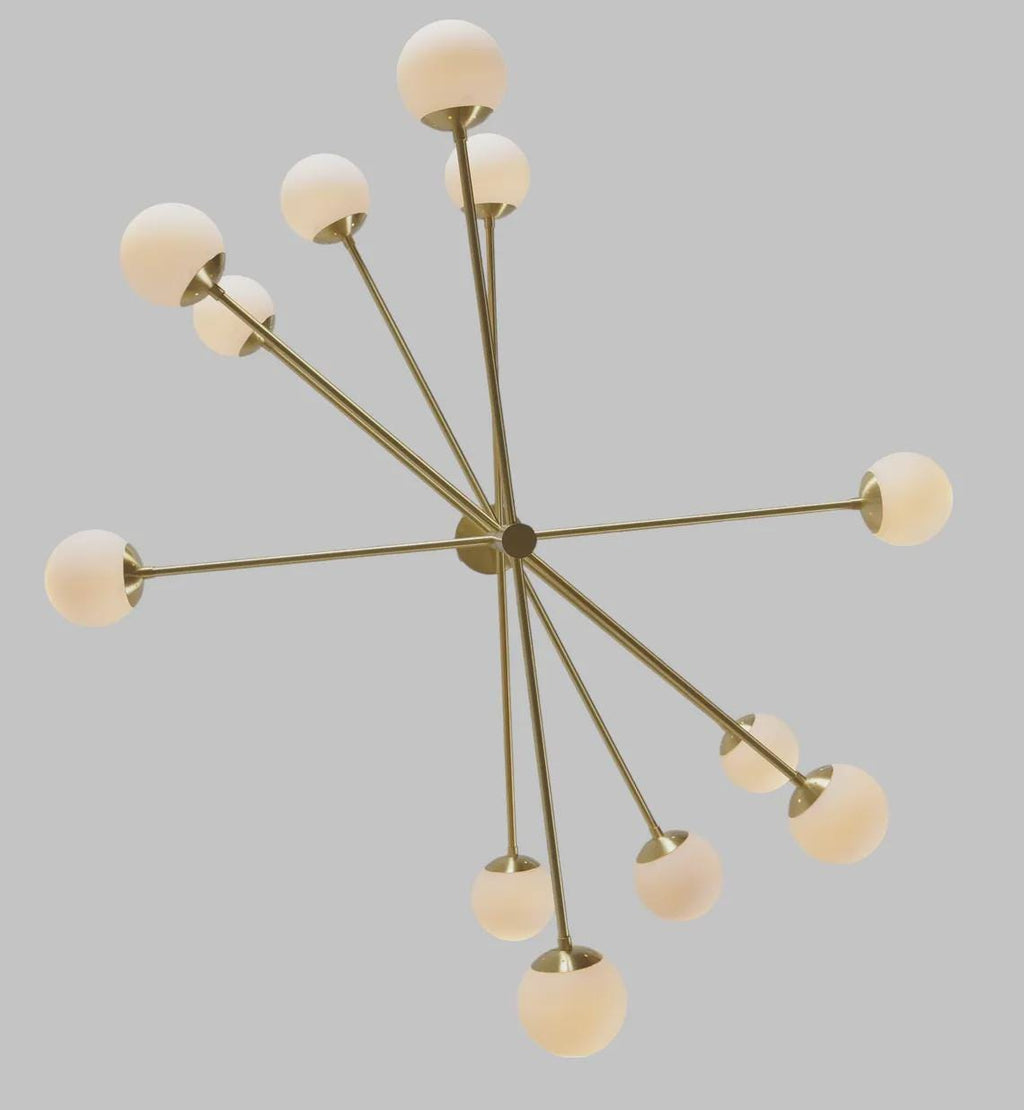 12 Glass Globe Light Shade Sputnik Starburst Ceiling Pendant Chandelier Light Fixture