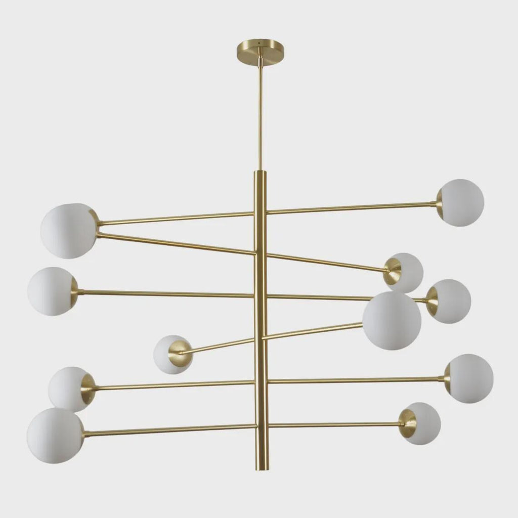 12 Glass Globe Light Shade Sputnik Starburst Ceiling Pendant Chandelier Light Fixture