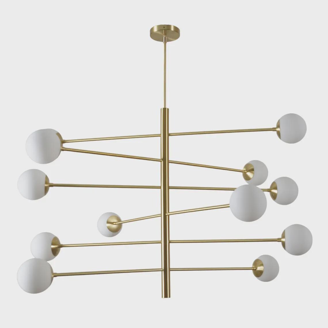 12 Glass Globe Light Shade Sputnik Starburst Ceiling Pendant Chandelier Light Fixture
