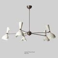 Mid Century Sputnik Chandelier, Raw Brass Finish, 10 Light