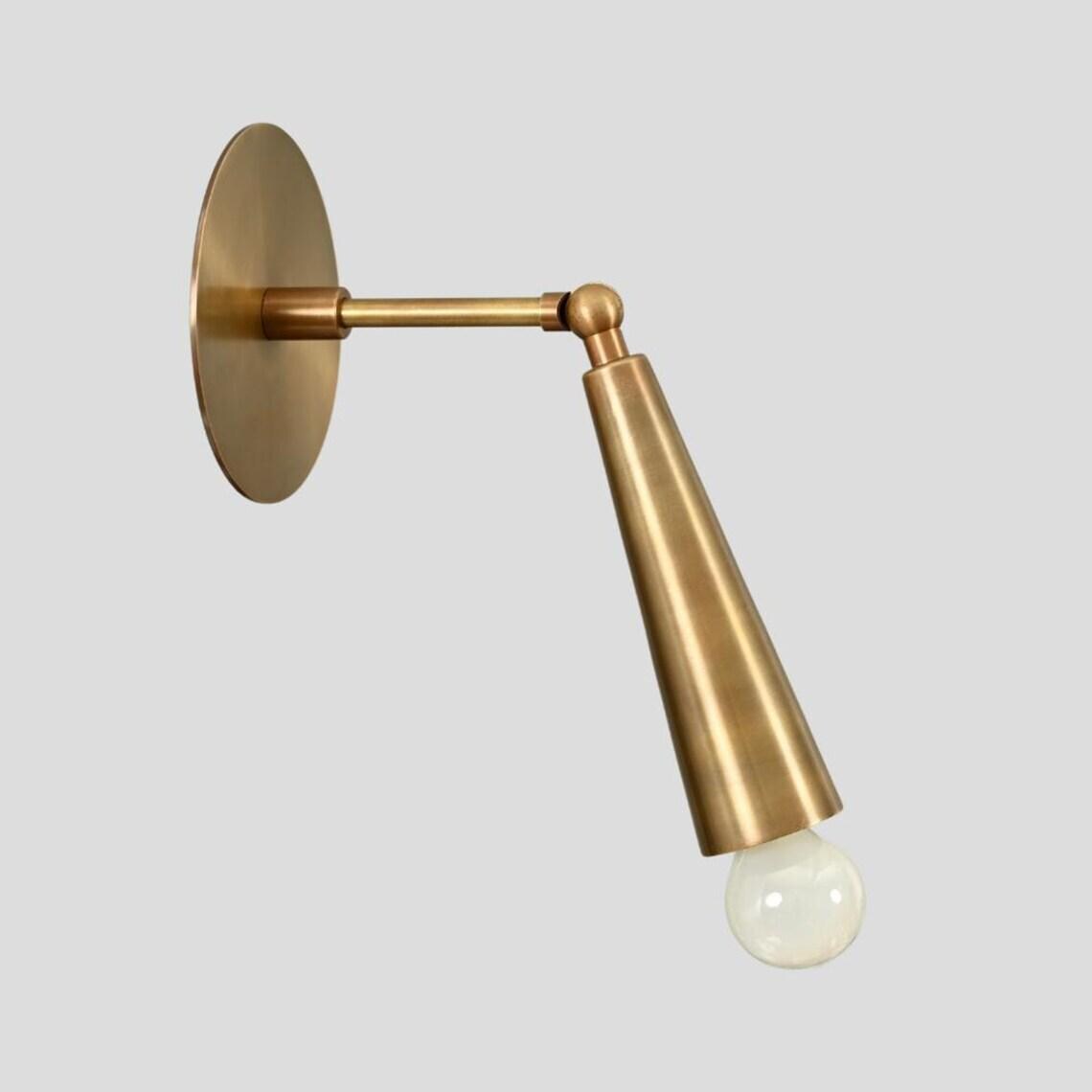 Brass Articulated Wall Sconce – Mid-Century Stilnovo Style Wall Light