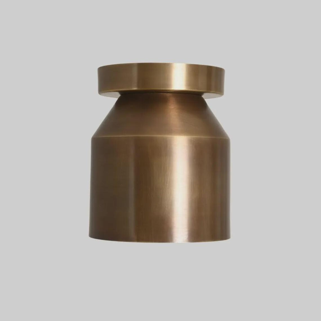 Italian Brass Flush Mount Light – Mid Century Modern Cone Sconce