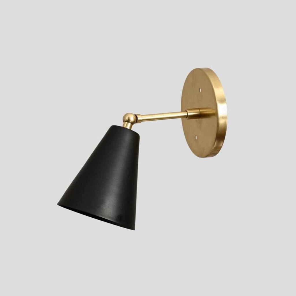 Handcrafted Brass Wall Sconce - Mid Century Modern, Articulated Arm Lamp
