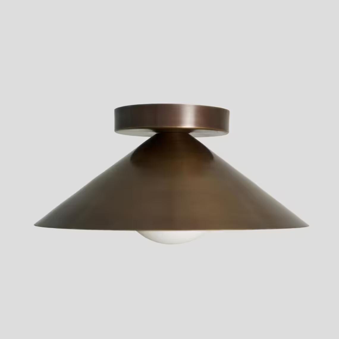 Mid-Century Modern Brass Globe Ceiling Light, Retro Flush Mount