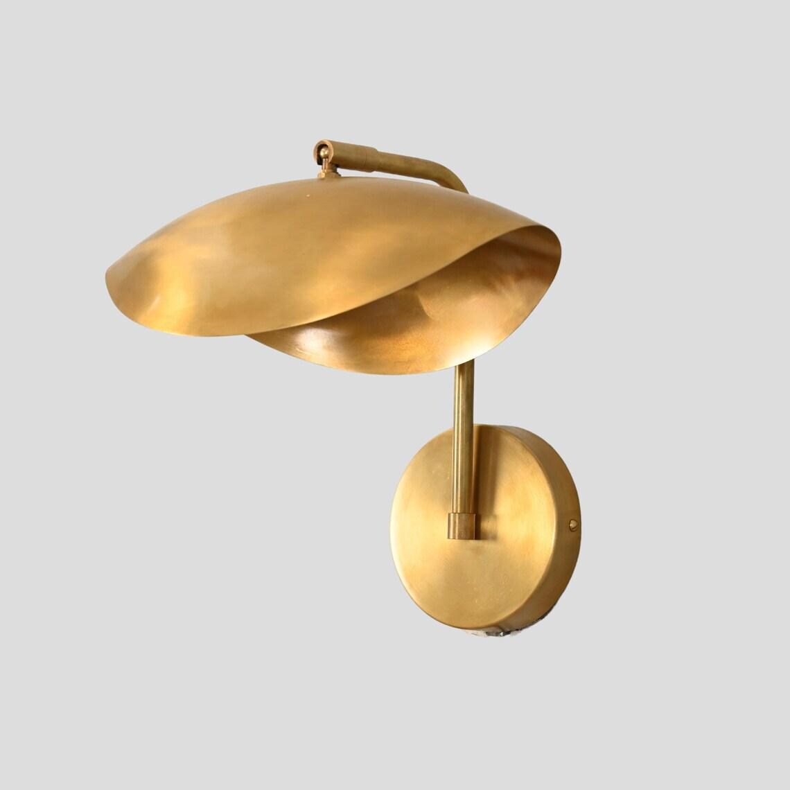 Brass Sputnik Wall Sconce – Mid-Century Modern Two-Light Fixture