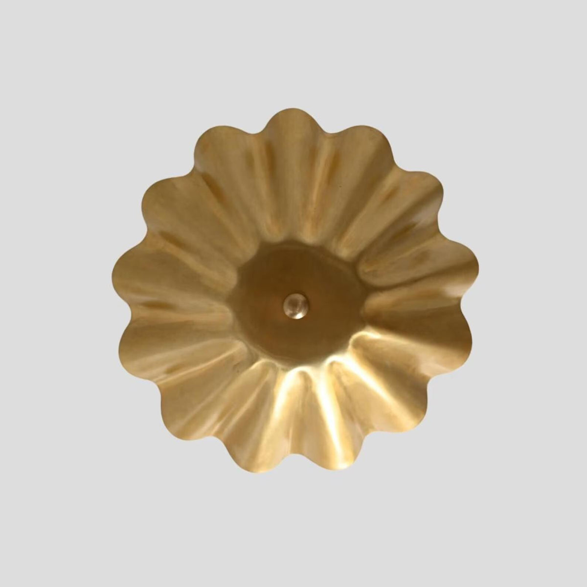 Mid Century Modern Brass Semi Flush Mount Ceiling Light