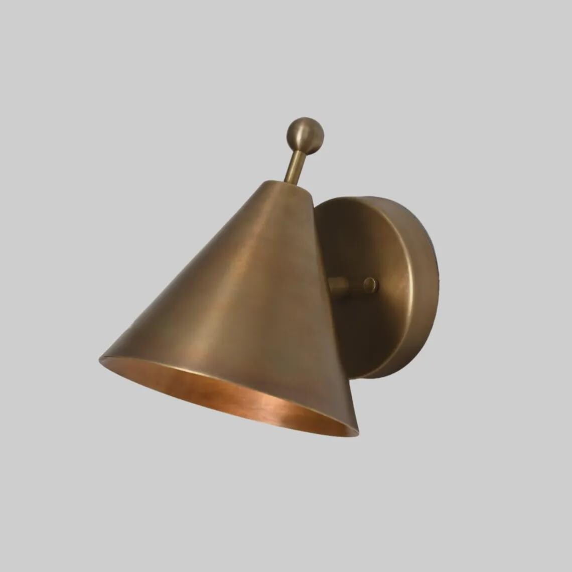 Mid Century Modern Brass Wall Sconce – Adjustable Pivot Arm Lamp
