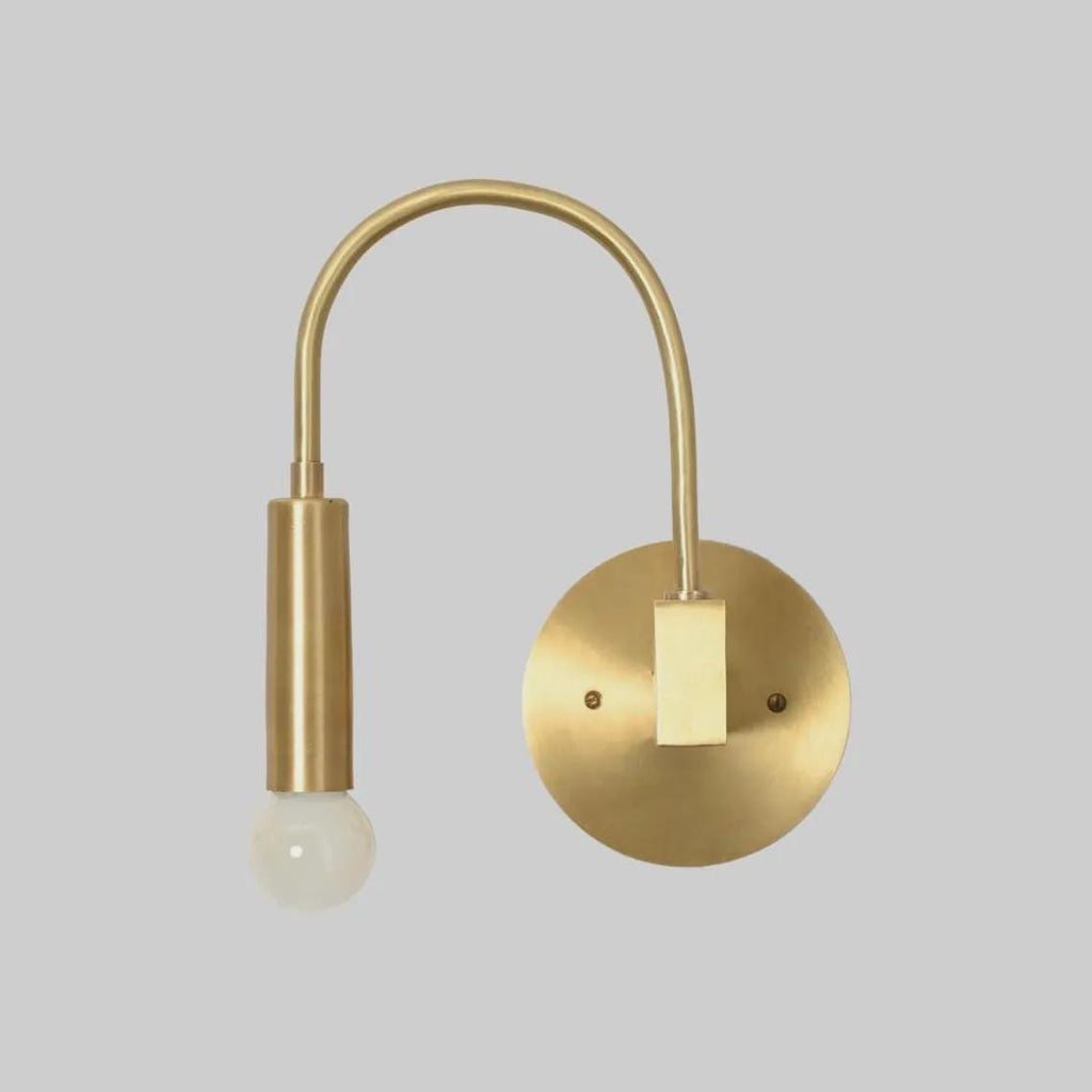 Minimalistic Wall Light Fixture Brass Sconce Italian Mid Century Modern Wall Lamp