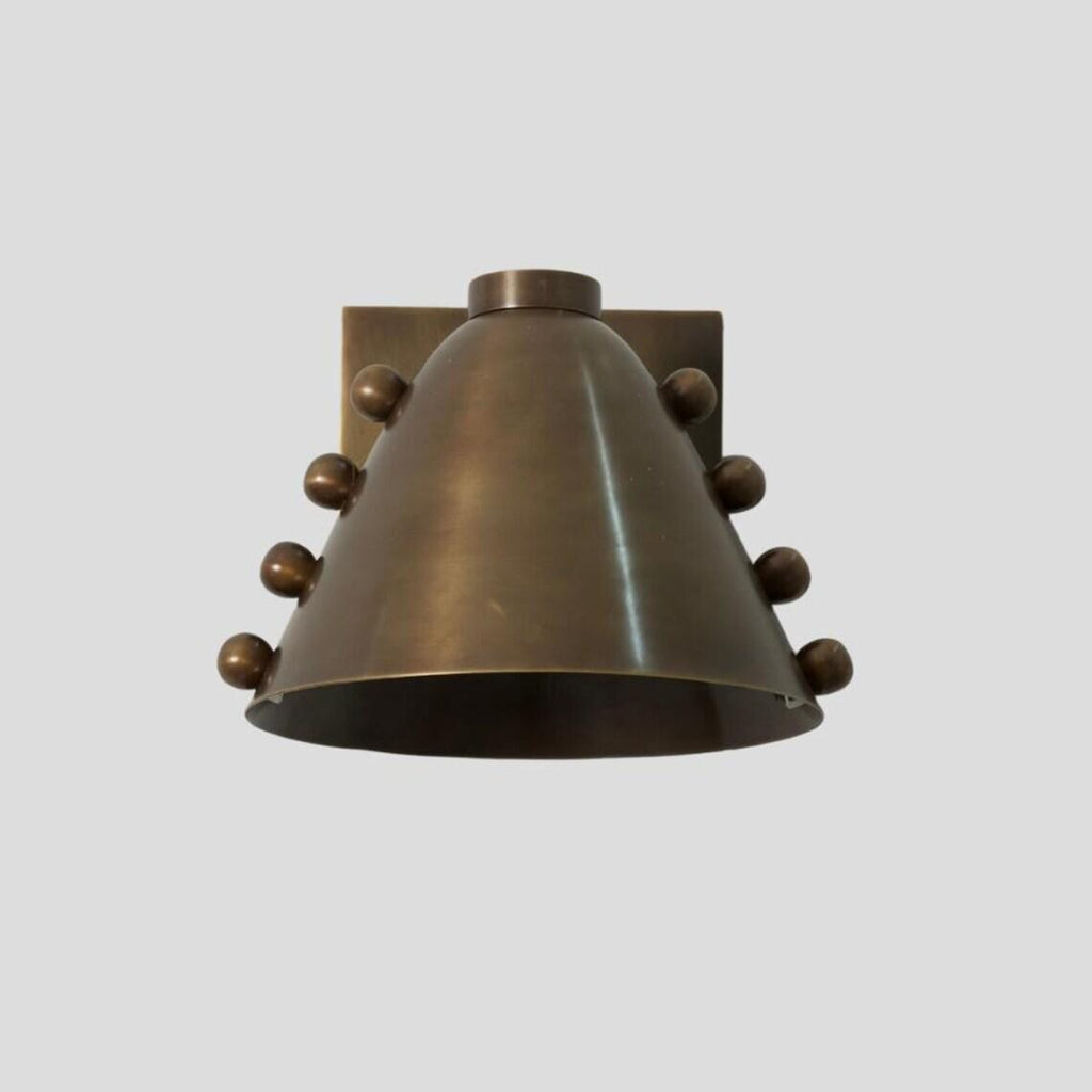 Vintage Brass Cone Wall Sconce Mid Century Adjustable Lamp