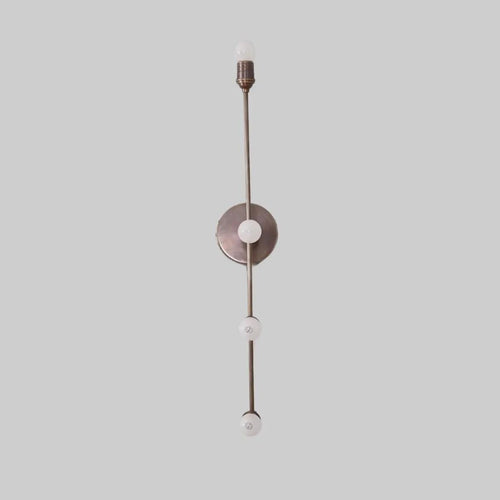 4-Light Brass Wall Sconce: Mid-Century Modern Italian Hallway Light