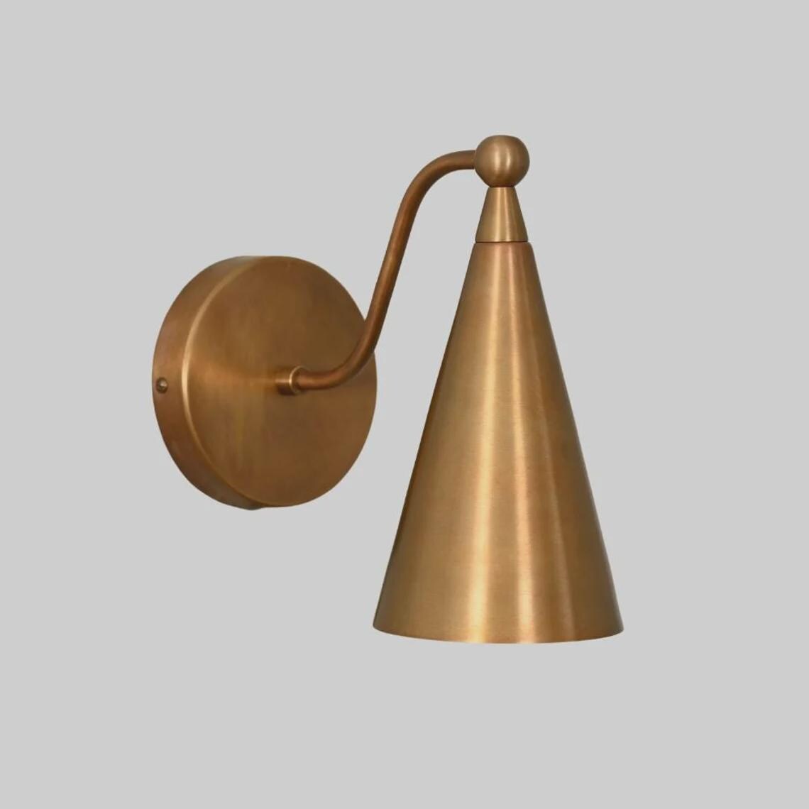 Mid century Wall Sconce 1950s Italian Style Brass Light Wall Lamp Fixture
