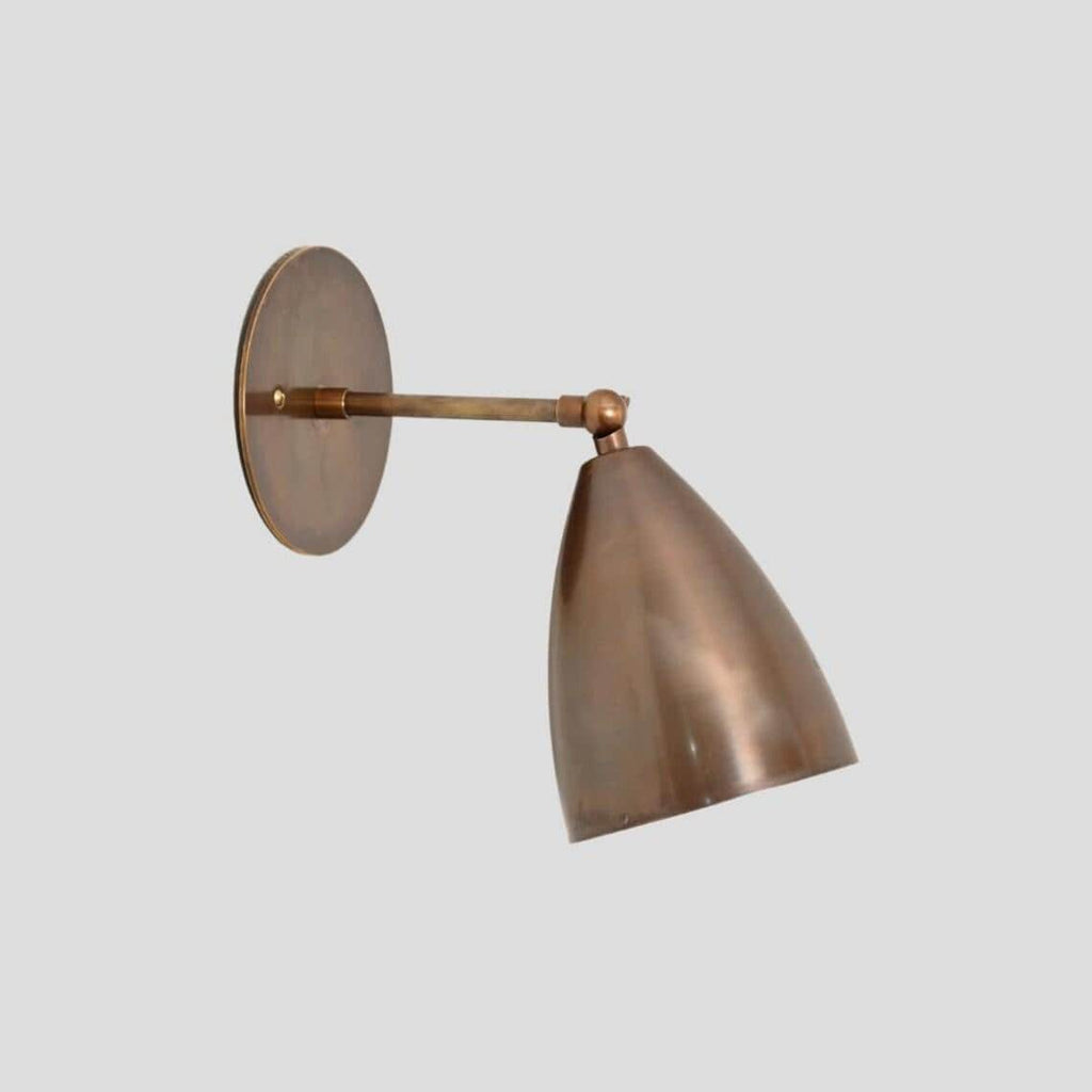 Wall Sconce Lamp Antique Brass Mid Century Shade Adjustable Wall Light Fixtures