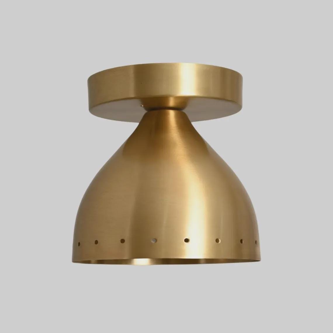 Mid Century Modern Brass Flush Mount Ceiling Light – Hallway Sconce