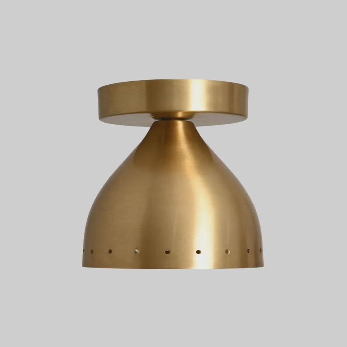 Mid Century Modern Brass Flush Mount Ceiling Light – Hallway Sconce
