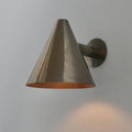 Mid Century Modern Brass Wall Sconce – Cone Shade Light