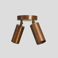 Handcrafted Brass Double Spotlight – Mid-Century Modern Flush Mount Light